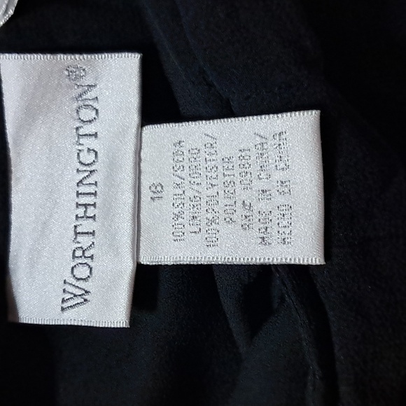 Worthington Women Pleated Silk Skirt Size 16 Fairiegoth Sheer Fairy Preowned - Picture 6 of 8